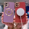 thumbnail image 4 of for iPhone 11 Case Compatible with MagSafe, Luxury Love Heart Soft Phone Case, Full Camera Lens Protection Magnetic Case for iPhone 11 for Women Girls (6.1") - Light Purple, 4 of 10