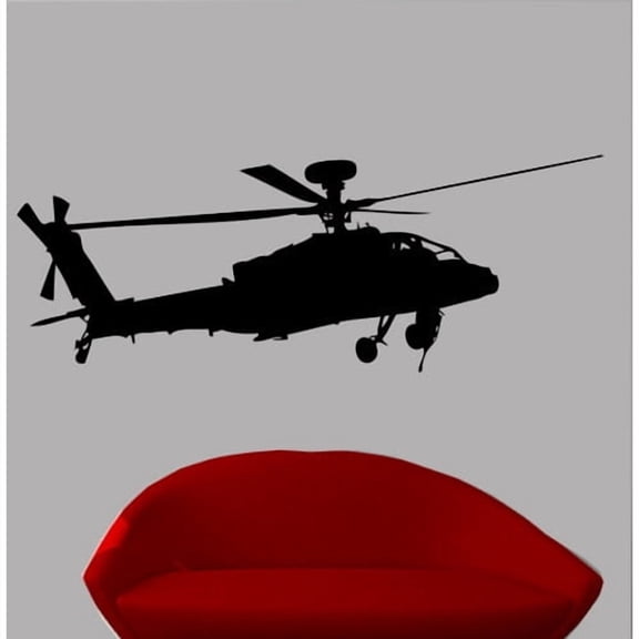 Wallhogs Haynes Silhouette Helicopter VIII Cutout Wall Decal