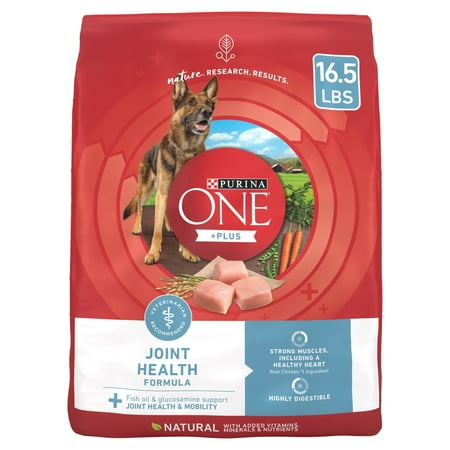 Purina One Plus Dry Dog Food Joint & Mobility Health, High Protein Chicken & Rice, 16.5 lb Bag
