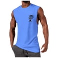 thumbnail image 2 of Summer Fashion Men's Vest Coconut Tree Small Pattern Shoulder Design Minimalist Style Casual Sleeveless Top, 2 of 6