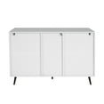 Hommoo White 6 Drawer Dresser with LED Lights Display and Storage