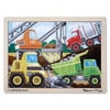 Melissa & Doug Construction Site Vehicles Wooden Jigsaw Puzzle With Storage Tray (12 pcs)