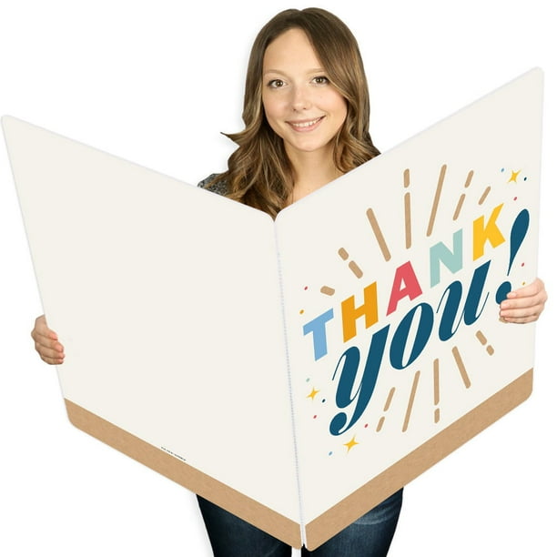 Thank You So Very Much Gratitude Giant Greeting Card Big Shaped Jumborific Card 16.5 x 22