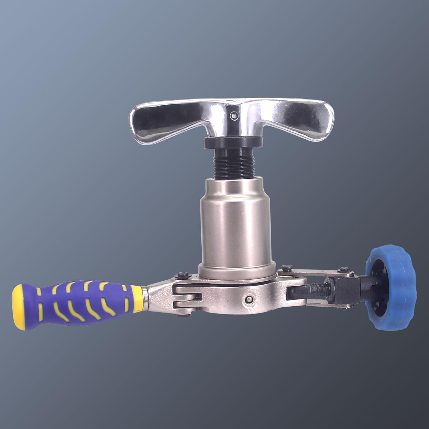 Accurate 3 IN 1 Tube Flaring Tool Kit, Eccentric Expander 45° Cone Tubing Flaring Tool, Include Cutter Deburring Tool, HVAC Refrigeration Tools for Copper/Soft Pipe Flaring 1/4-3/4 Inch O.D. Tubing
