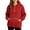Red(Sweatshirts), variant on GUACER Hoodies for Women Zip Up Long Sleeve Soft Loose Fit with Zipper Pockets Casual Sweatshirts