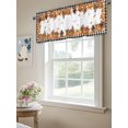 thumbnail image 4 of Thanksgiving Pumpkin Valances for Windows Fall Leaves Mushroom Black Plaid Kitchen Valance Curtain Rod Pocket Small Curtains for Cafe Bathroom Laundry Basement 42" x 12", 4 of 8