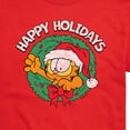 thumbnail image 3 of Garfield - Happy Holidays Wreath Christmas - Men's Short Sleeve Graphic T-Shirt, 3 of 5