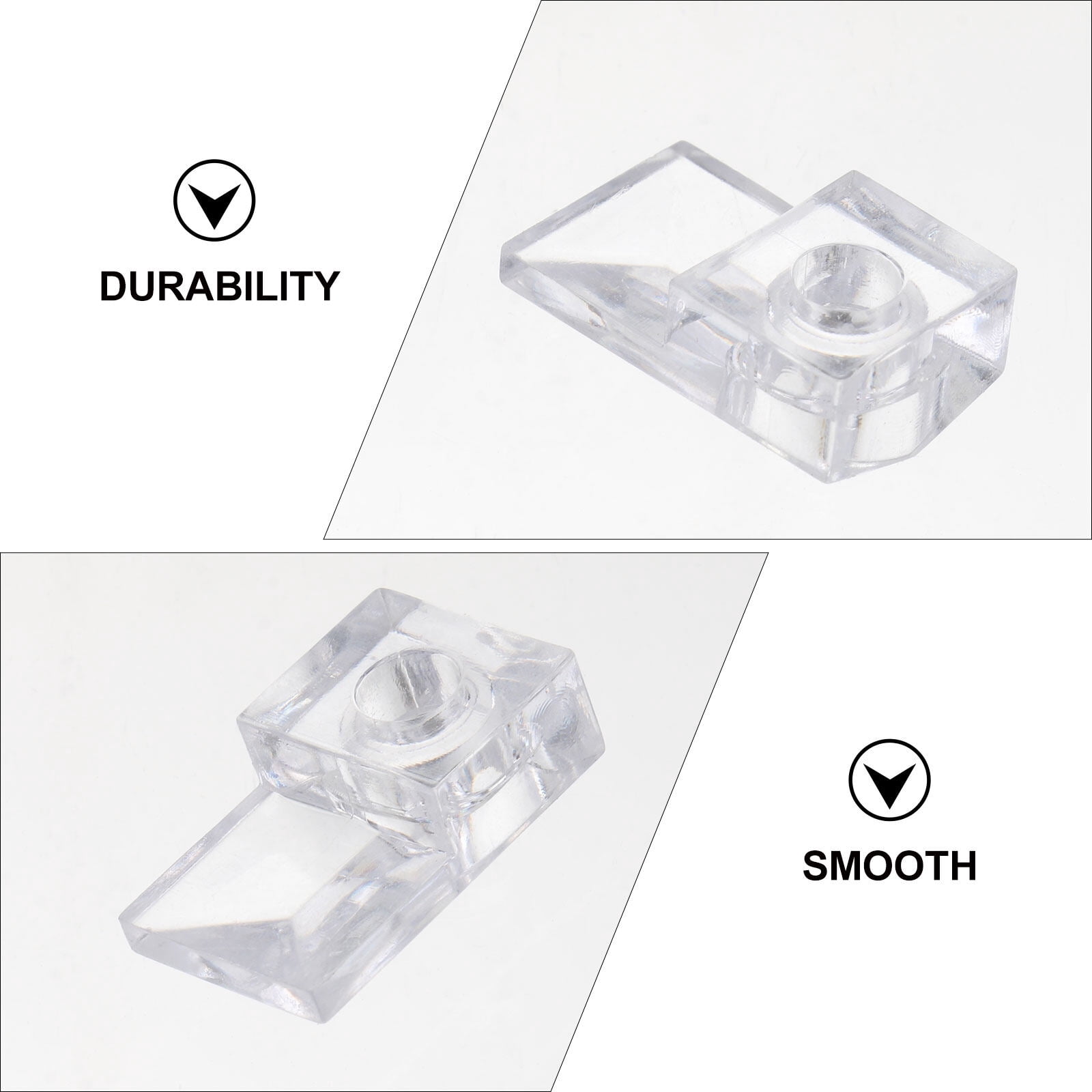 Monyance Mirror Hanging Kit 50 Sets of Plastic Mirror Holder Household Mirror Mounting Anchor Hanging Kit(0.83X0.51X0.2Inches)