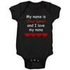 Personalized My Name Is and I Love My Nana Baby Bodysuit