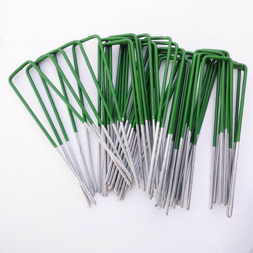 200x 124MM GARDEN GROUND HOOKS USES FOR WEED FABRIC TENT PEGS FLEECE 