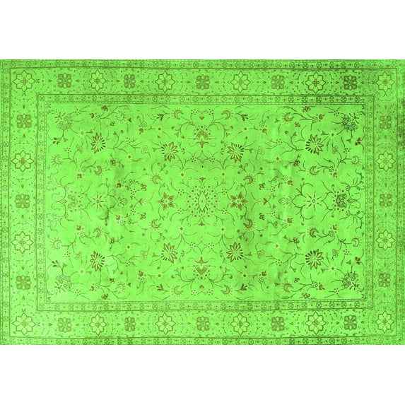 Ahgly Company Indoor Rectangle Persian Green Traditional Area Rugs, 8' x 10'