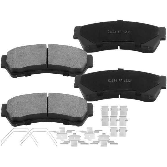 Afa Motors Front Brake Pads w/Hardware Kits Fits Ford Fusion, Lincoln MKZ Zephyr, Mazda 6 Milan-Ceramic Brake Pads-4 Pack Fits select: 2010-2012 FORD FUSION SEL, 2006-2009 FORD FUSION SE