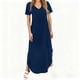 thumbnail image 5 of Vestido Corto para Mujeres Verano Cuello en V Bolsillo de Manga Corta Color Sólido Vestido de Cambio Casual para la Fiesta de la Playa de Primavera, 5 of 6