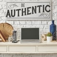 thumbnail image 2 of Stupell Industries Be Authentic Phrase Bold Black Typography Swirls Canvas Wall Art by Daphne Polselli, 2 of 6