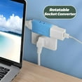 thumbnail image 6 of Suzcan Rotatable Socket Converter, Suzcan Socket Converter, Suzcan 3 Way Rotatable Socket Converter, 180° Slim Wireless Outlet Adapt, 2 Prong Flat Wall Plug, Quick & Safe, for Home and Travel (3pcs-D), 6 of 8