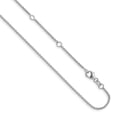 thumbnail image 2 of Auriga 14k White Gold 1.4 mm Round Cable 1in+1in Adjustable Chain Necklace for Women 20", 2 of 6