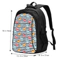 thumbnail image 5 of Vsdgher Colorful Llama Print Travel Laptop Backpack, Laptops Backpack with USB Charging Port, Water Resistant Computer Bag Gift for Men & Women, 5 of 7