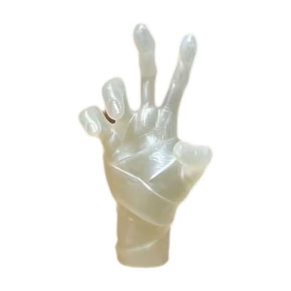 Glow in The Dark Skeleton Hand Ornament, Halloween Skull Hand Decoration, Gothic Plastic Sculpture for Desk, Shelf, Tabletop, Party and Spooky Home Decor