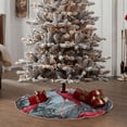 thumbnail image 5 of Salouo Flamingo On The Jungle Christmas Tree Skirt 36" Farmhouse Christmas Decorations Snowman Xmas Tree Skirt Tree Mat for Holiday Party Decor, 5 of 8
