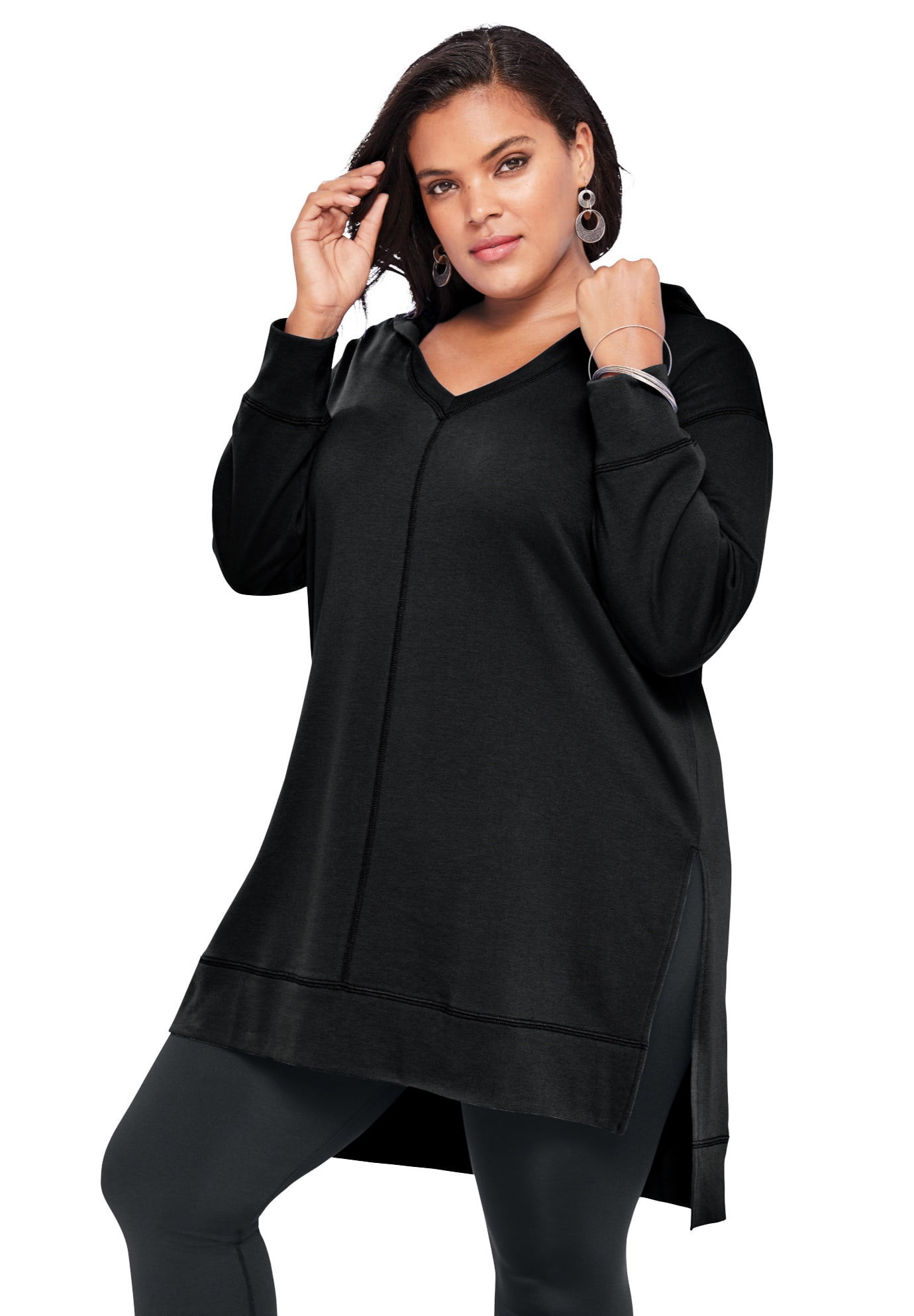 plus size tunic hoodie
