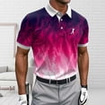thumbnail image 4 of Zysthvn Golf Men Tops and Shirts Summer Polo Casual Mens T Shirts Short Sleeve Printed Turn Down Collar Shirts, 4 of 5