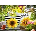 thumbnail image 4 of Sunflower Pillow Covers 18x18, Stripe Sunflower Decor Summer Pillow Covers for Couch Sofa Indoor Outdoor Yellow Sunflower Bee Pillows Summer Decorations, 4 of 6