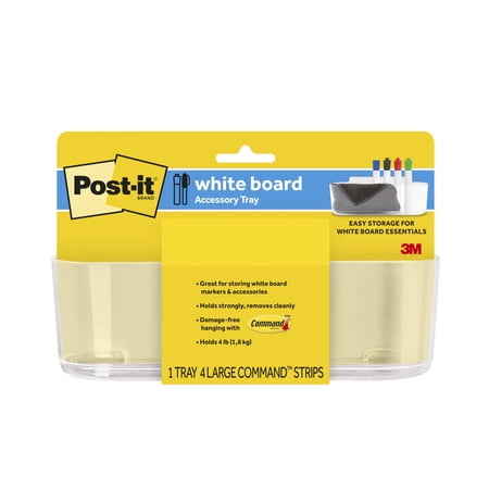 Post-it Dry Erase Accessory Tray, Holds up to 4lbs
