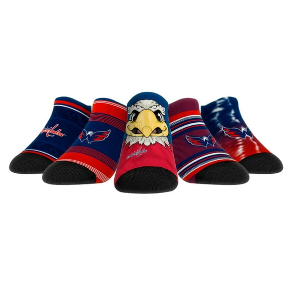 Unisex Rock Em Socks   Washington Capitals Super Fan Five-Pack Low-Cut Socks Set