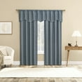 thumbnail image 5 of Sun Zero Bronte Floral Jacquard 100% Blackout Rod Pocket Curtain Valance, 50"W X 18"L, Denim Blue, 5 of 5