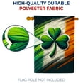 thumbnail image 4 of America Forever Irish Pride Shamrock House Flag Double Sided, 28 x 40 inch Ireland Flag Colors Shamrock Design, St Patrick's Day Irish Heritage, Celtic Pride Yard Flag, 4 of 5