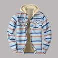 thumbnail image 3 of XMMSWDLA Mens Plus Top Thick Quilted Plaid Printed Jacket Hooded Warm Cotton-padded Jacket, 3 of 4