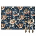 thumbnail image 2 of Western Farmhouse Placemats Set of 4, Vintage Cowboy Hat Table Mats Washable Heat-Resistant Non-Slip Place Mats for Kitchen Dinner Table Indoor Outdoor Decor,13x19 Inch Bule, 2 of 9