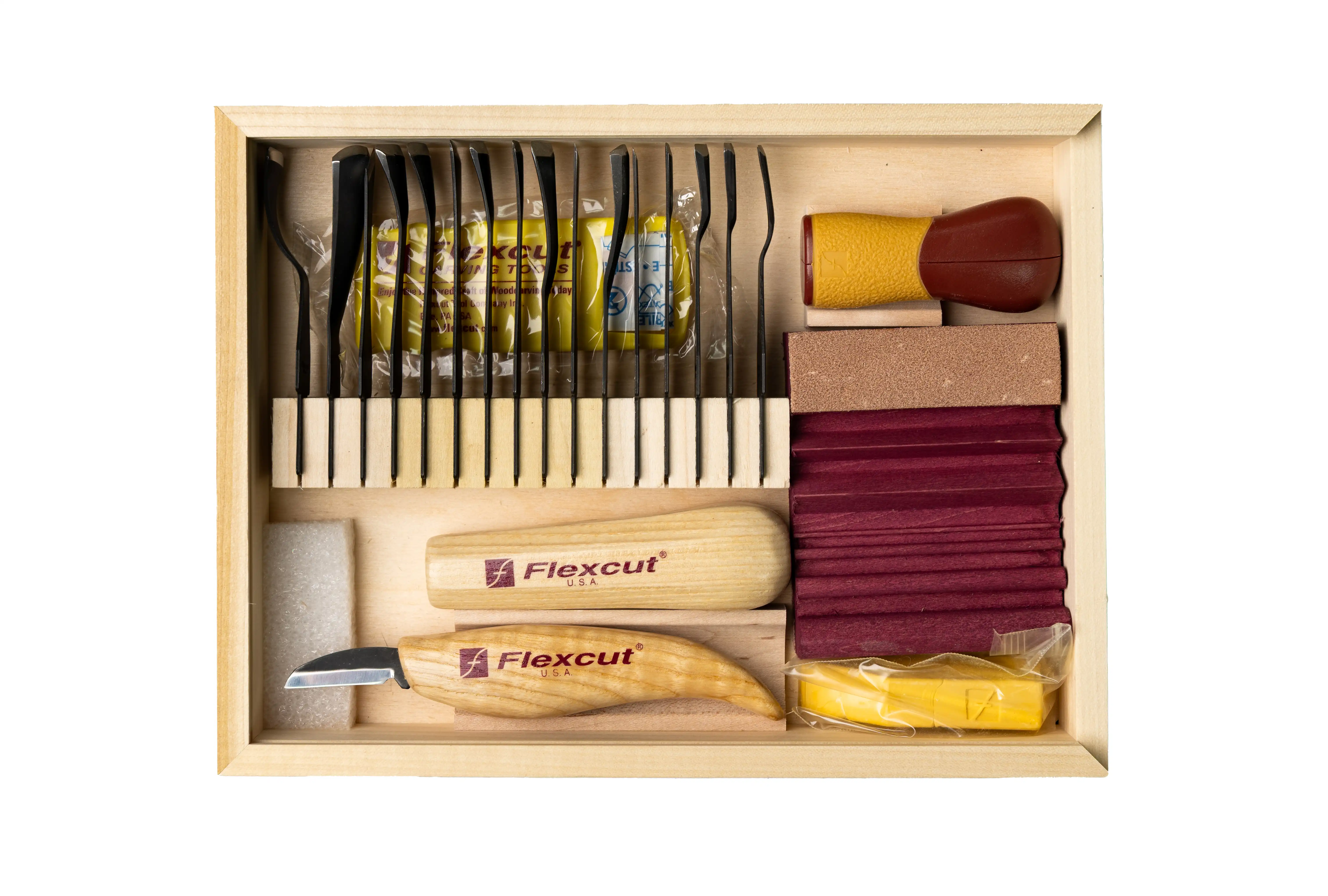 Flexcut - SK108 - 21 pc. Deluxe Starter Set - Wood Carving Tool Set