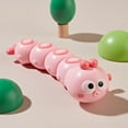 thumbnail image 2 of Pink Wind Up Crawling Caterpillar Toy For Kids Early Development With Clockwork Movement And Color Recognition Size Approx 5.9In Long Weight 0.09Lb Fun Playtime Activity, 2 of 7