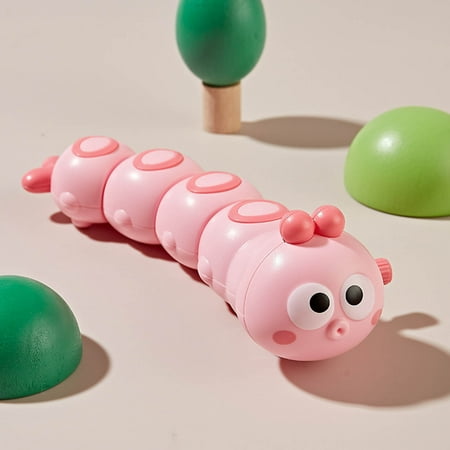 Deals of the Day Clearance JIUKE Children's Wind Up Toy Top String Up Chain Caterpillar Sways Crawls Can Move Can Run Animals