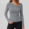 thumbnail image 6 of yillto Womens Ribbed Top Lightweight Sweaters Fashion Slim Long Sleeve Dressy Casual Pullover Tops, 6 of 7