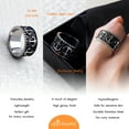 thumbnail image 5 of ‎555Jewelry Classic Stainless Steel Rings for Men, Vintage Nautical Anchor Ring for Men, Retro Pirate ‎Sailor Bands, Navy Rings for Men, Silver, Size 9, 5 of 7