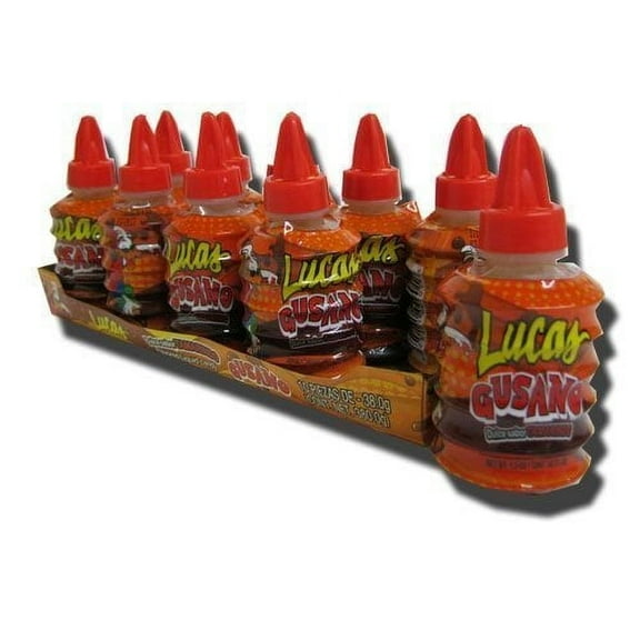 Lucas Gusano Tamarind Flavored Liquid Mexican Candy (Pack of 10)