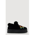 thumbnail image 2 of Women's Faux Fur Embroidered Graphic Slip On Platform Booties, 2 of 3