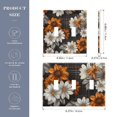 thumbnail image 2 of Yayeee Toggle Light Switch Wall Plate 2-Gang 4.56"x4.48" Decorative Outlet Cover, Black Plaid Floral, 2 of 7