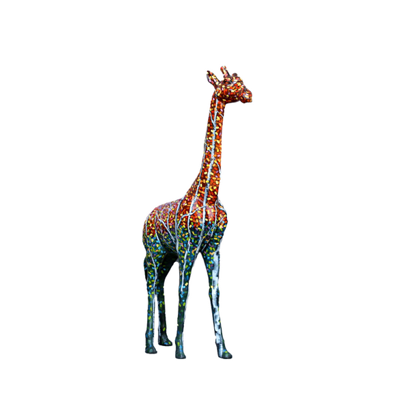 Walking Pop Giraffe Life Size Statue