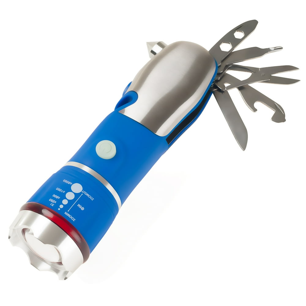Multi Tool LED Flashlight, All In One Tool Light For Emergency, Camping