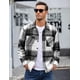 thumbnail image 2 of Camisas de franela para hombre, chaqueta informal con botones a cuadros, 2 of 6