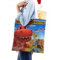 thumbnail image 4 of Little Dino School Bolso de tela con estampado de lienzo para mujer, bolsa de compras reutilizable y estética, con cremallera interior, regalo para mujer,38*45cm., 4 of 6
