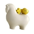 thumbnail image 3 of Figura de caballo de la riqueza, estatua de caballo de la riqueza hecha a mano para negocios, hogar, escritorio, Blanco, 3 of 8