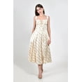 thumbnail image 5 of Vestido satinado floral Roman Fashion /Juvenil, 4753 (Amarillo) amarillo M, 5 of 5