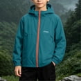 thumbnail image 4 of Edvintorg Boys Rain Jacket Fashion Long Sleeve Zip up Raincoat Lightweight Waterproof Hooded Windbreaker Wqith Pocket Size 2-12, 4 of 9
