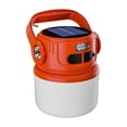 thumbnail image 3 of Luz de emergencia recargable de linterna de campamento solar para mochilero de porche de barbacoa Naranja, 3 of 8