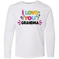 thumbnail image 3 of Inktastic I Love You Grandma with Flowers Long Sleeve Youth T-Shirt, 3 of 5