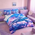 thumbnail image 2 of Manfei Fantasy Sea Turtle Twin Bedding Sets for Kids Boys and Girls, Magical Princess Castle Bedding Comforter Set, Stars Reversible 7 Pieces, 2 of 6